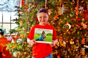 8 year old Jacob loves his new book -   Pa.